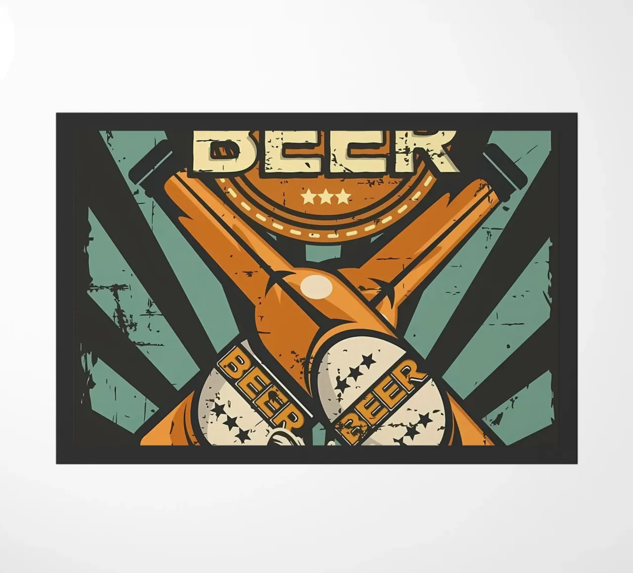 Un chat applaudit une bière froide paillasson de Monique A Hooper