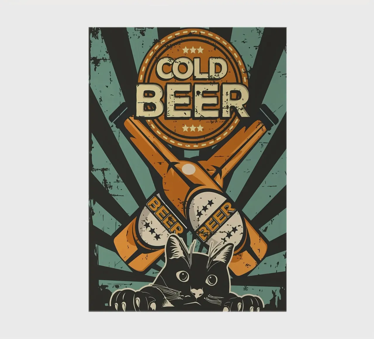 Un chat applaudit une bière froide carnet de notes de Monique A Hooper