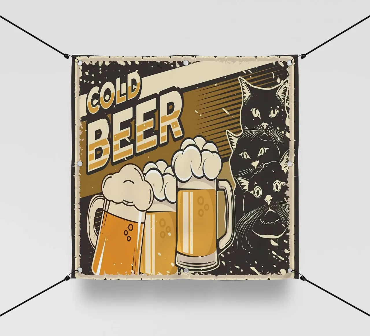 Boccali di birra freddi per gatti telo in pvc da Monique A Hooper