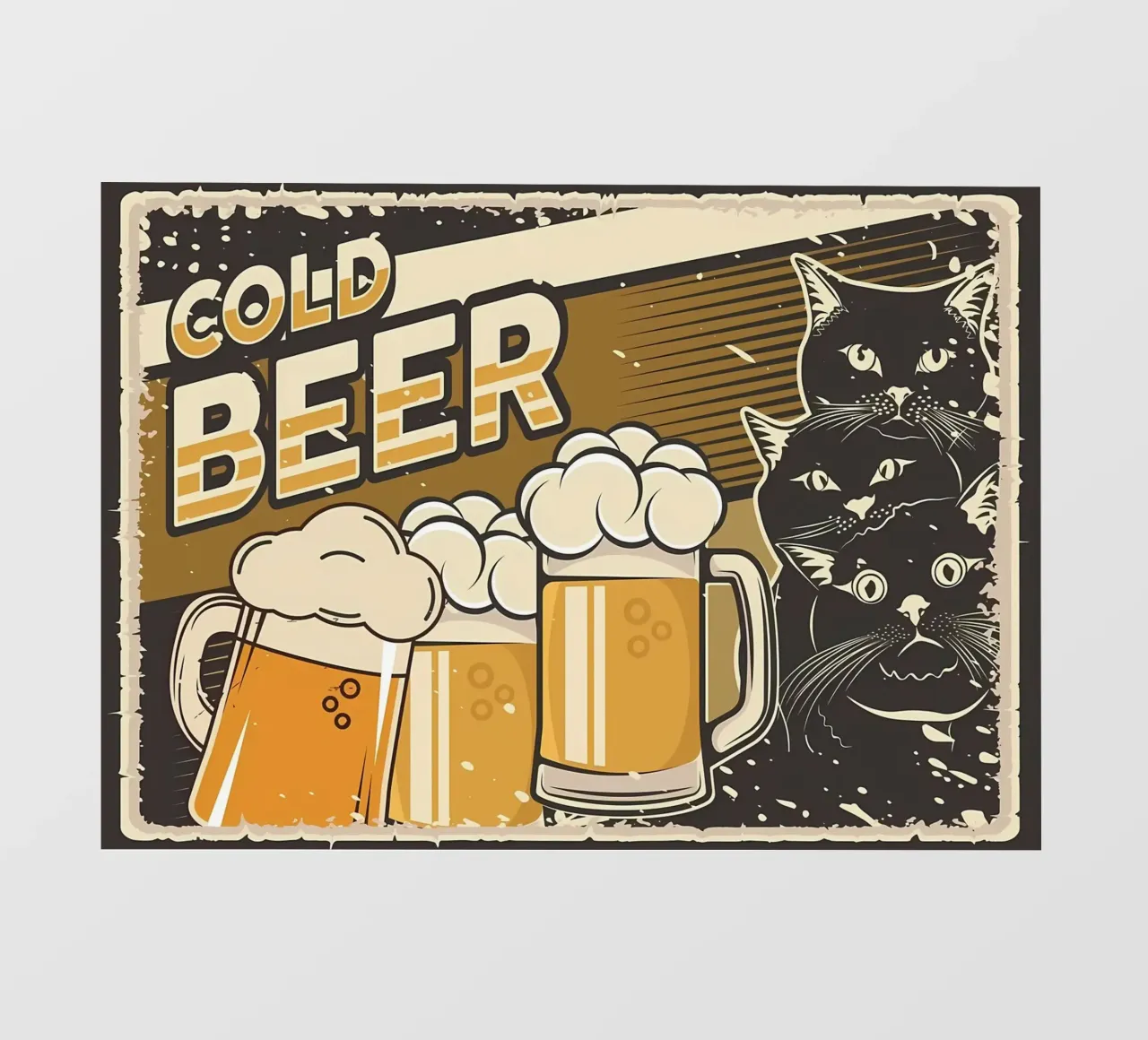 Boccali di birra freddi per gatti telo in pvc da Monique A Hooper