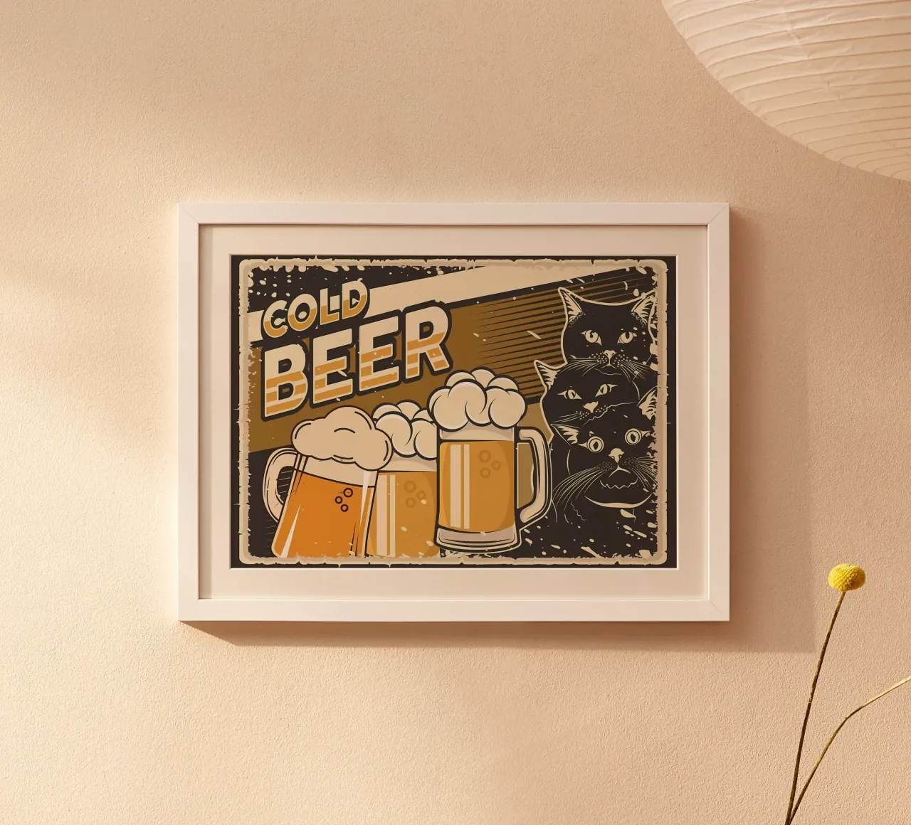 Boccali di birra freddi per gatti carta hahnemühle da Monique A Hooper
