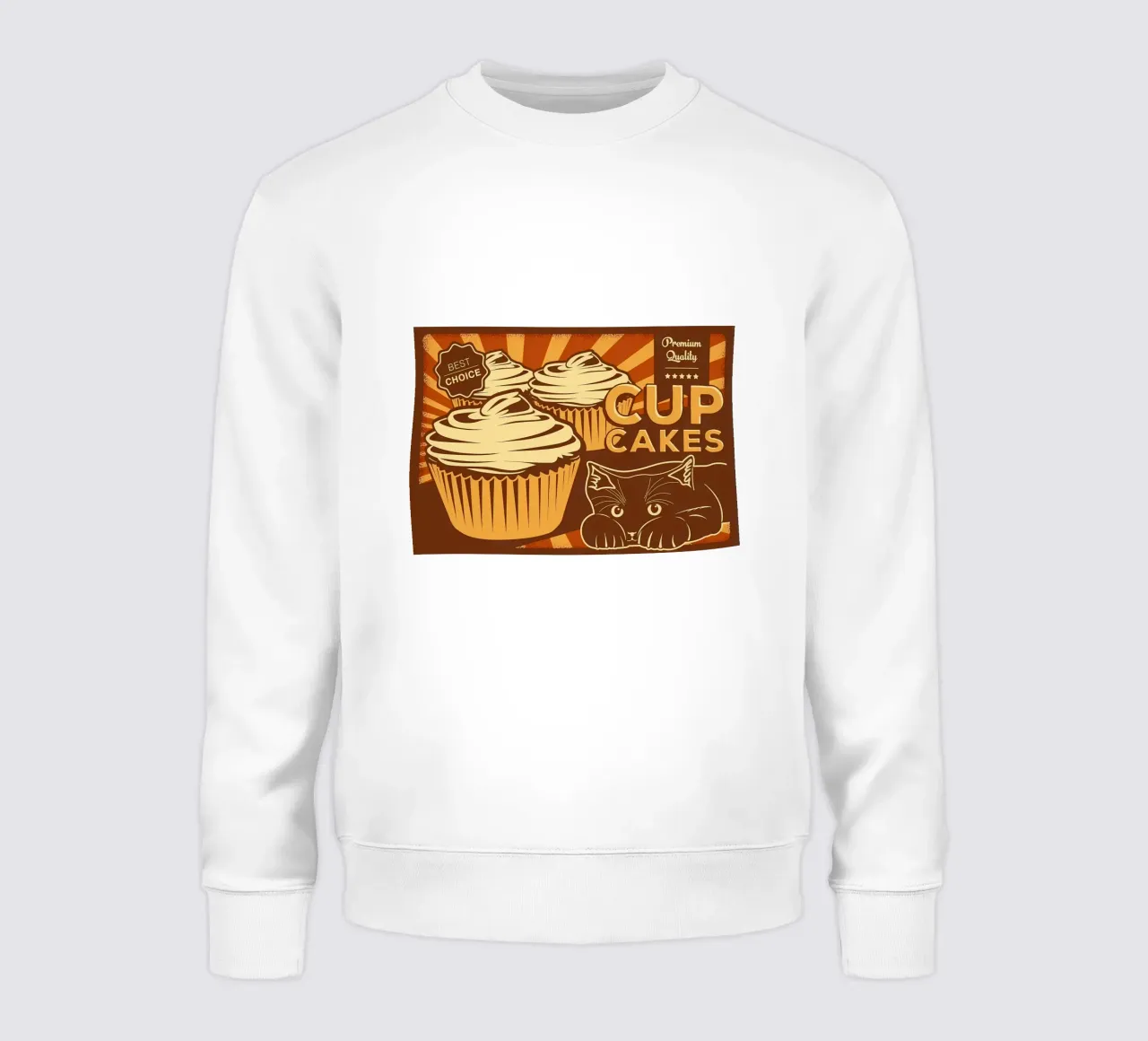 Cupcake divertenti per gatti felpa da Monique A Hooper