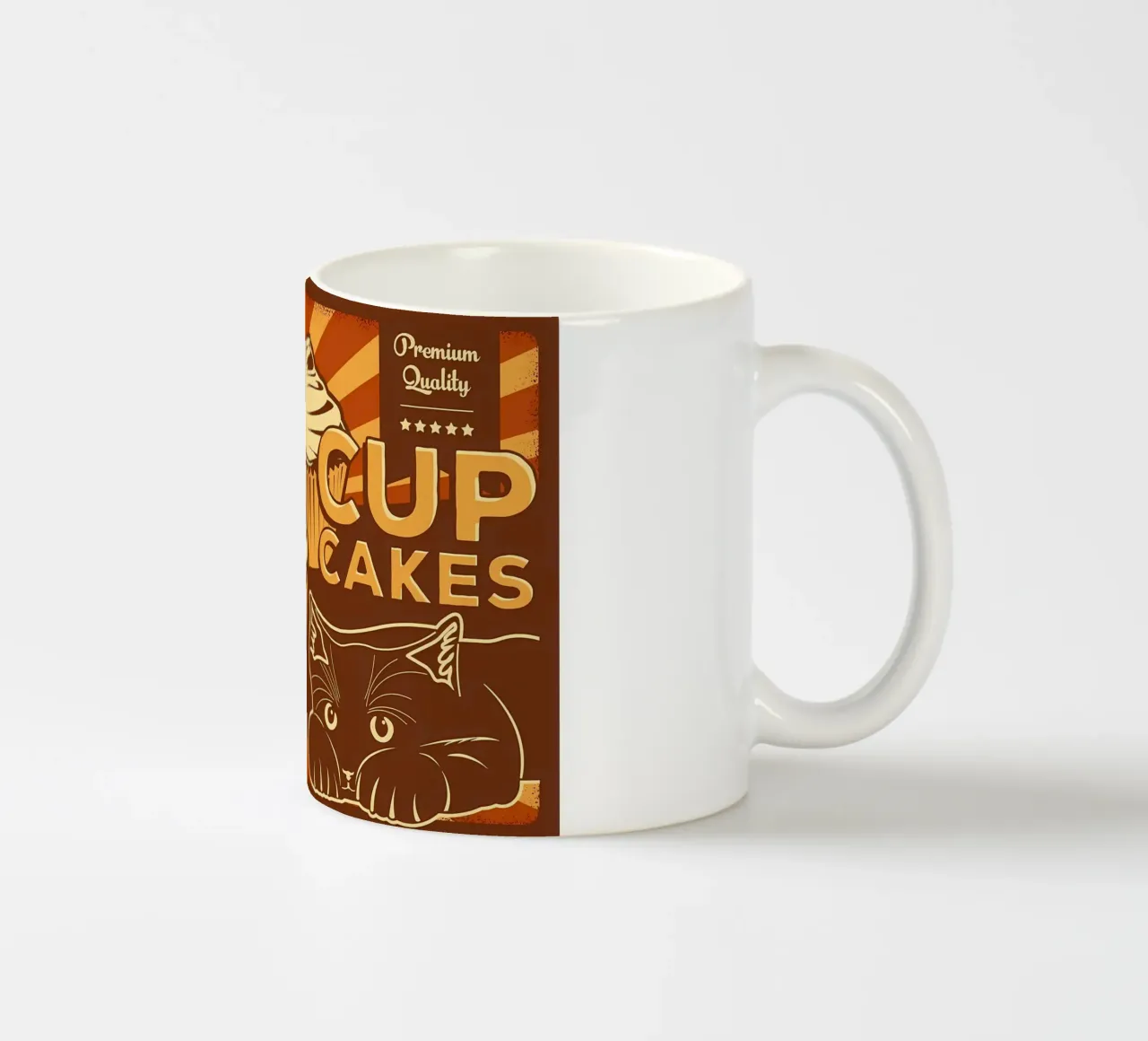 Funny cat cupcakes ceramic mug by Monique A Hooper