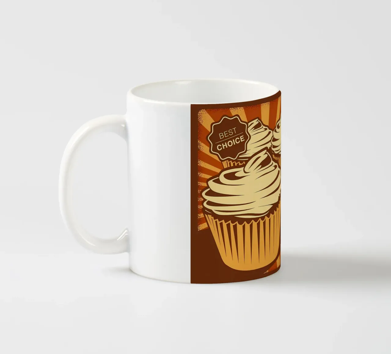 Funny cat cupcakes ceramic mug by Monique A Hooper