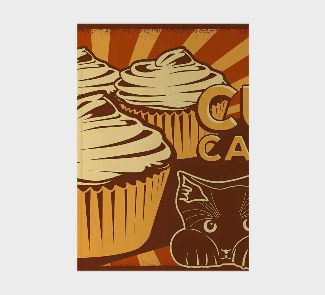 Funny cat cupcakes notebook by Monique A Hooper
