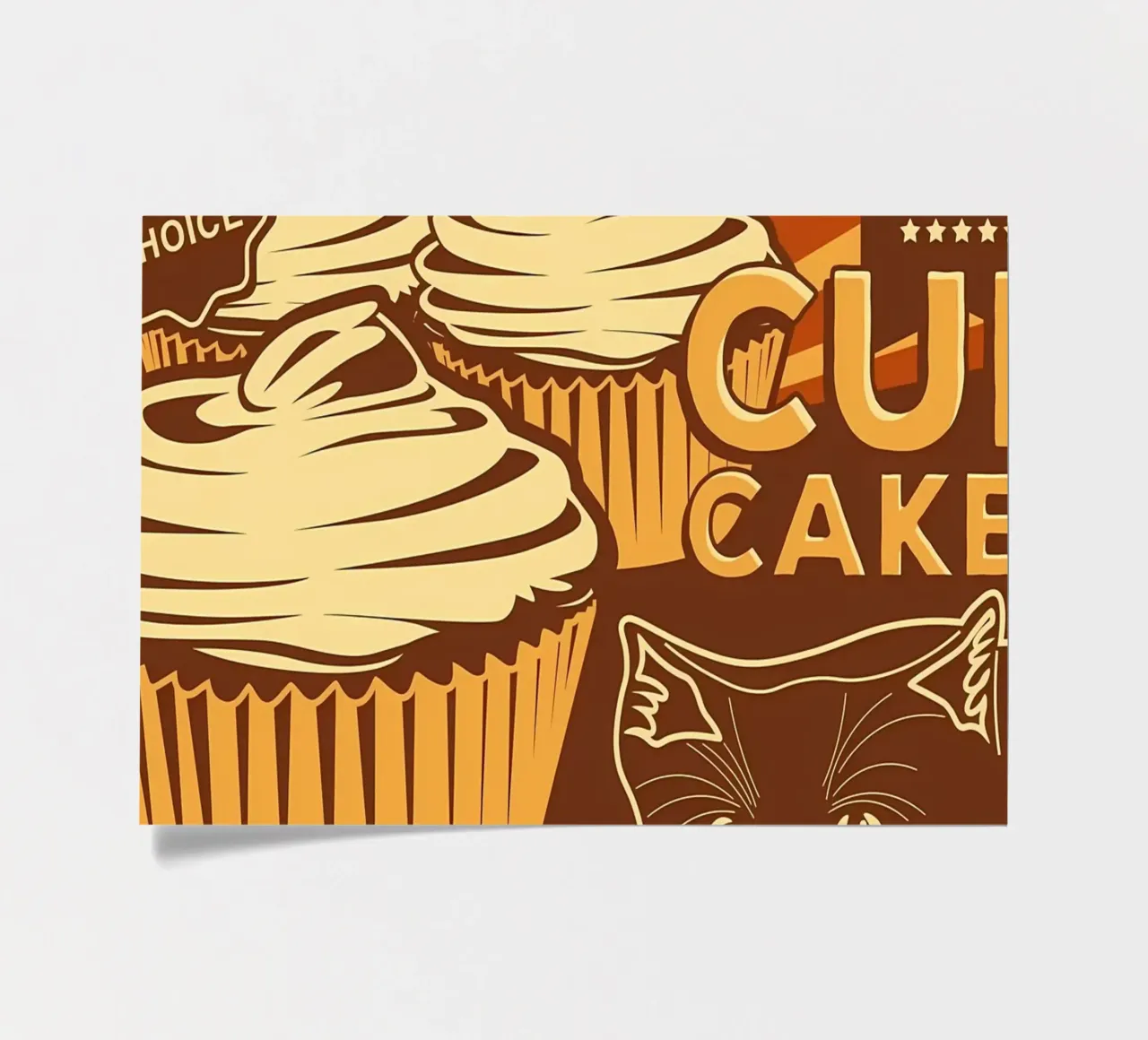 Funny cat cupcakes sticker sheet by Monique A Hooper
