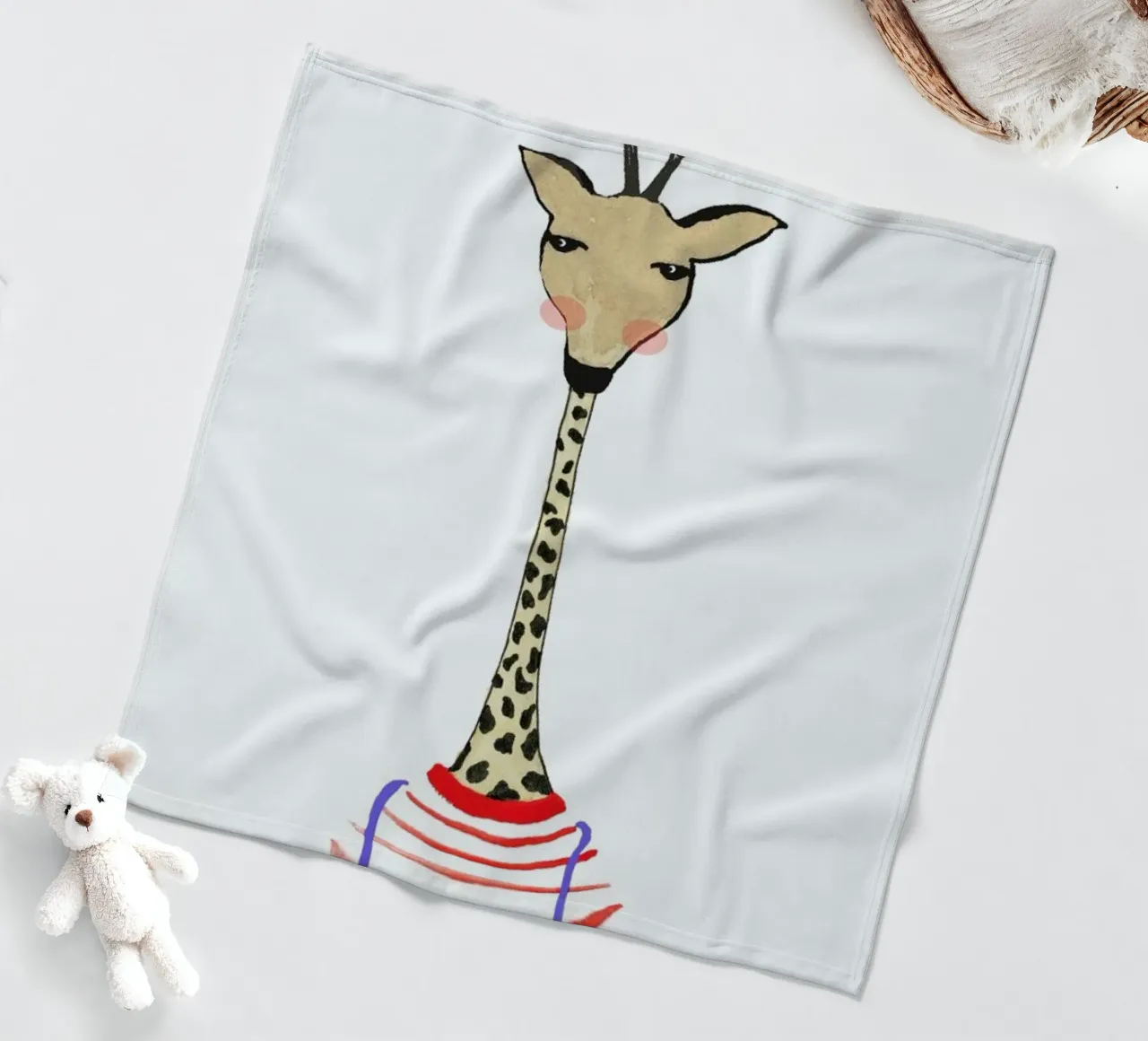 Giraffe with Clothes coperta in pile da Atelier Mave