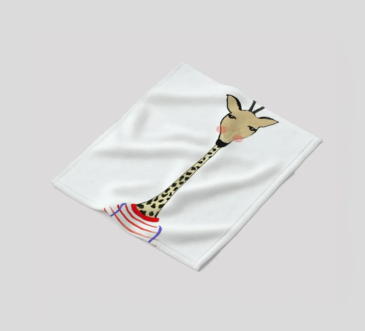 Giraffe with Clothes coperta in pile da Atelier Mave