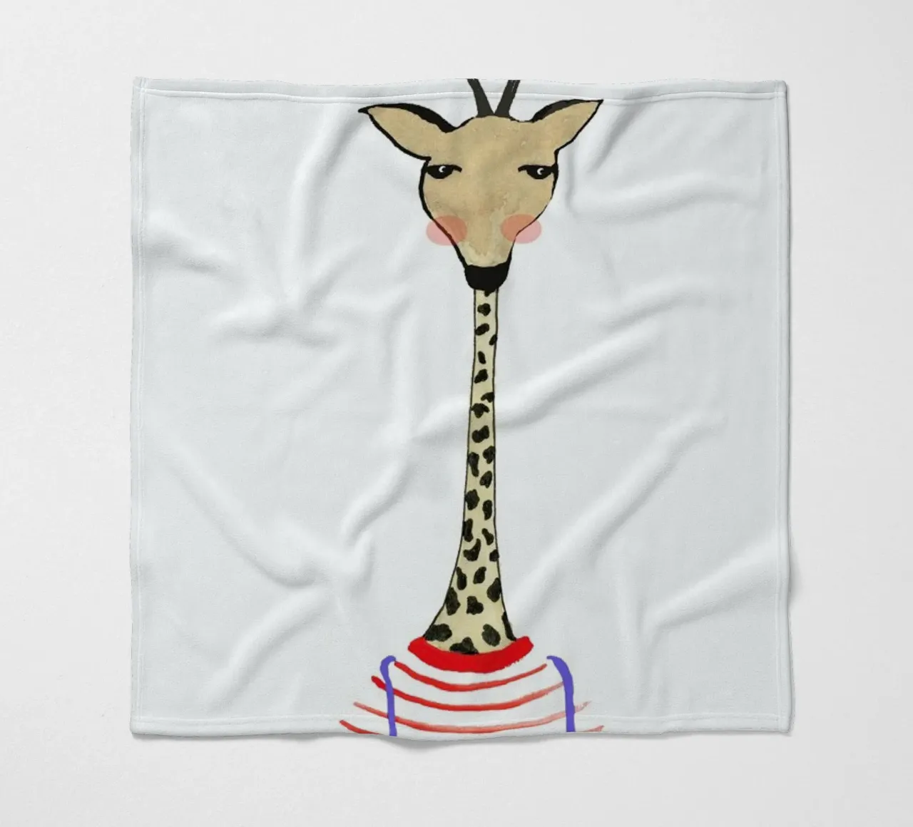 Giraffe with Clothes coperta in pile da Atelier Mave
