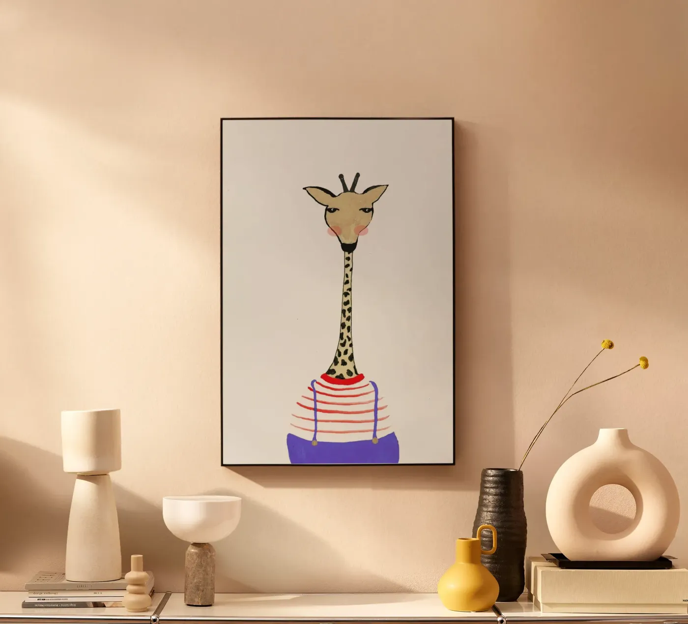 Giraffe with Clothes pannello forex da Atelier Mave