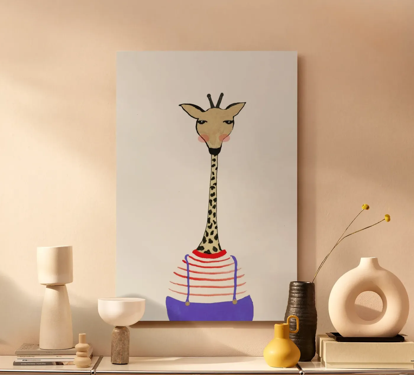 Giraffe with Clothes pannello forex da Atelier Mave
