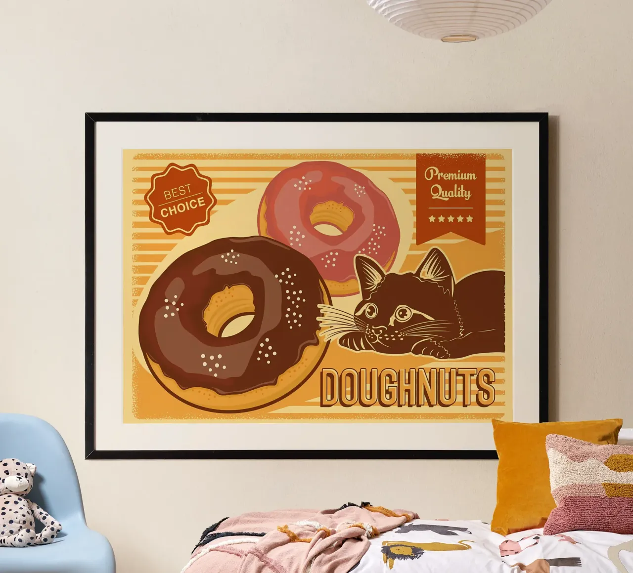 Cat doughnuts hahnemühle by Monique A Hooper
