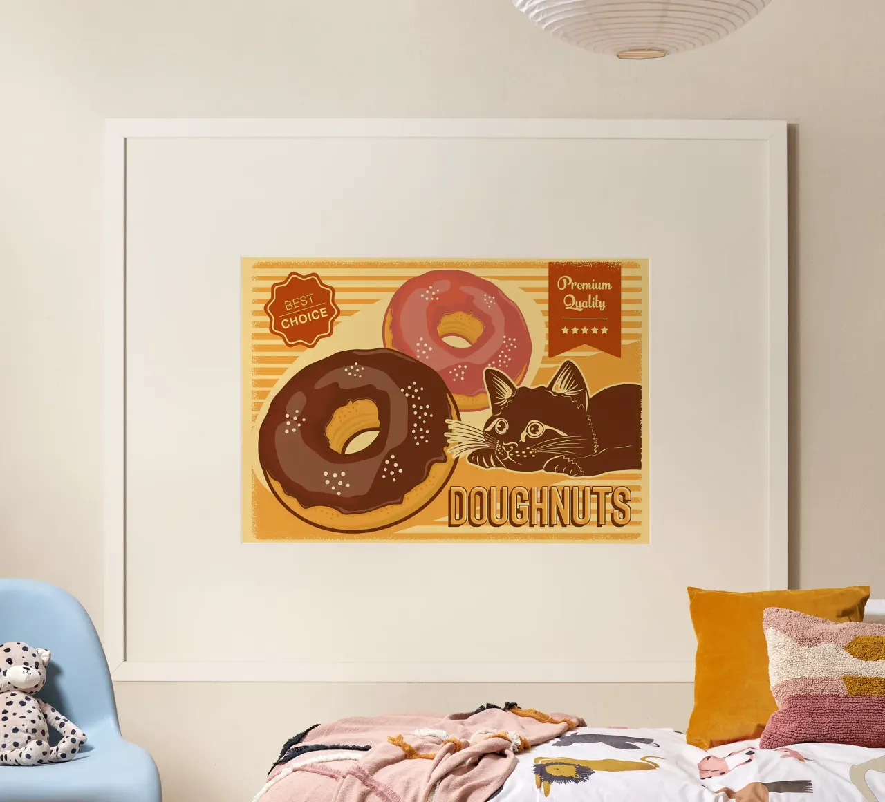 Cat doughnuts hahnemühle by Monique A Hooper