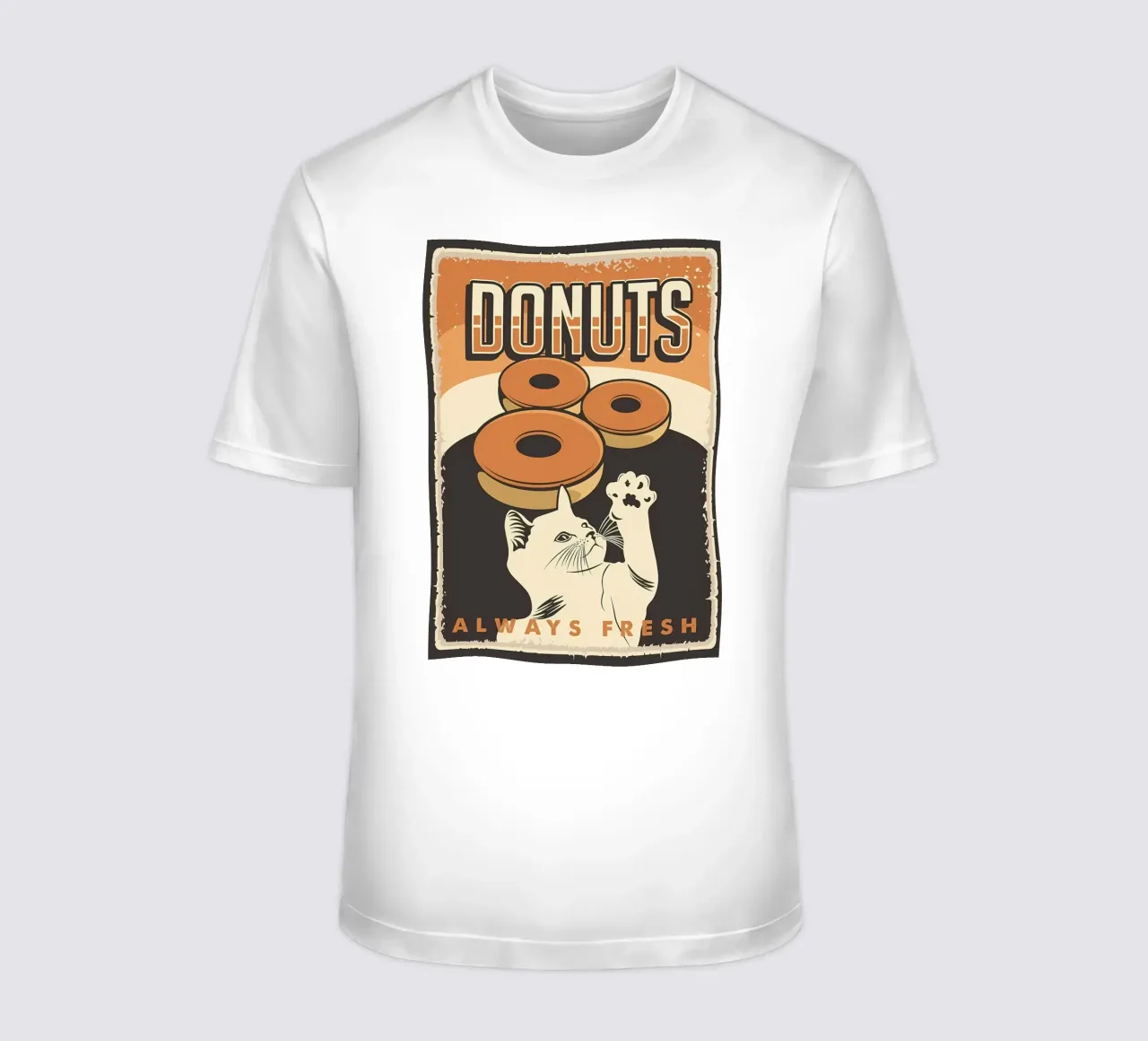 Cat wants donuts t-shirt by Monique A Hooper