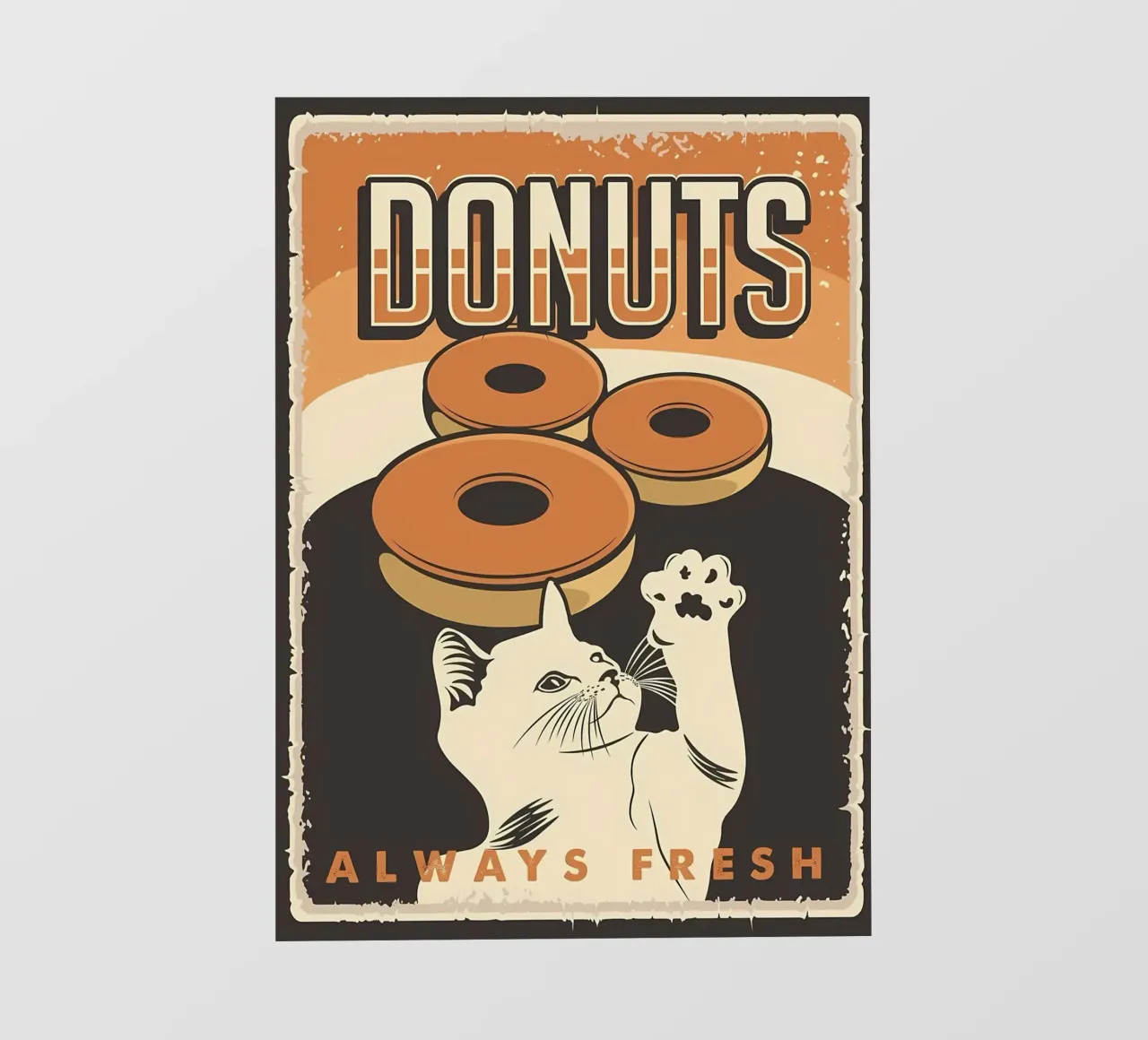 Cat wants donuts backlit film by Monique A Hooper
