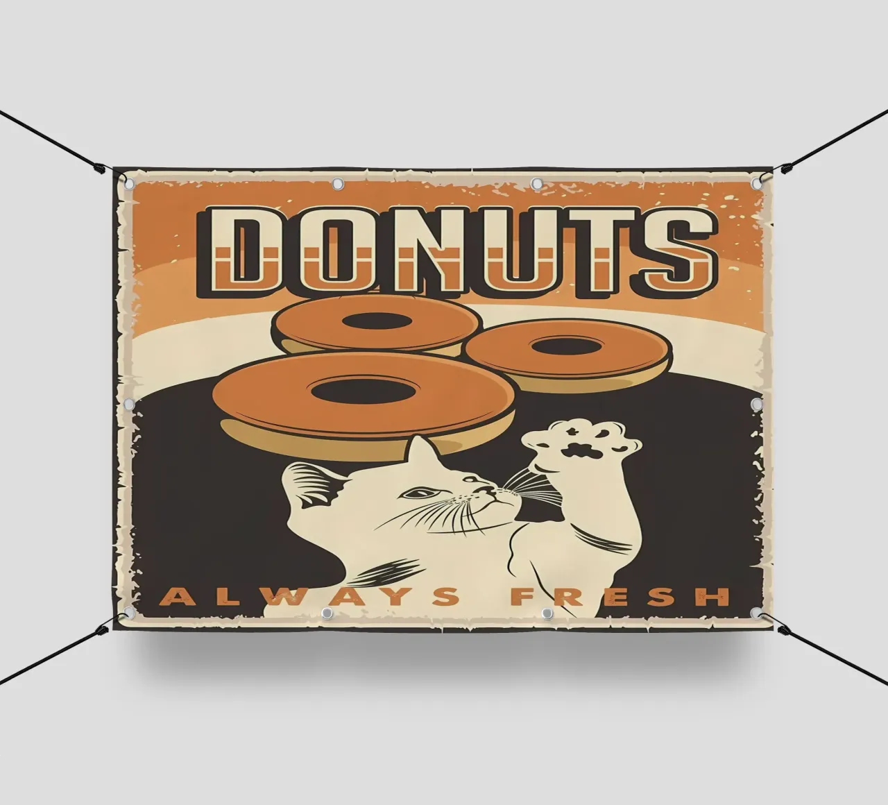 Cat wants donuts pvc cover by Monique A Hooper