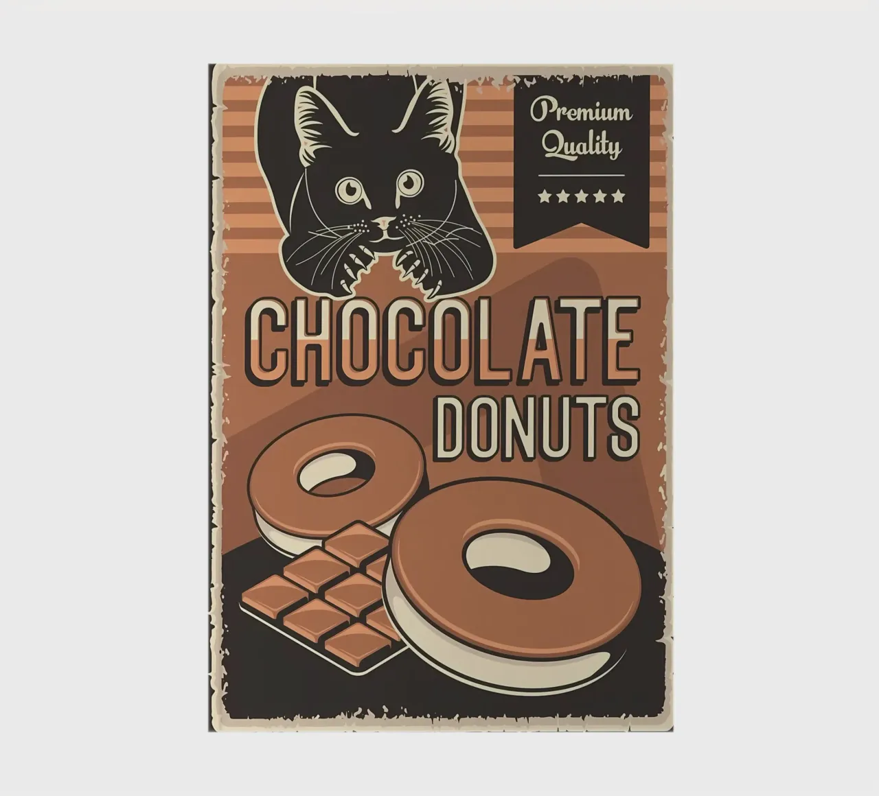 Chocolate donuts and cat notebook by Monique A Hooper