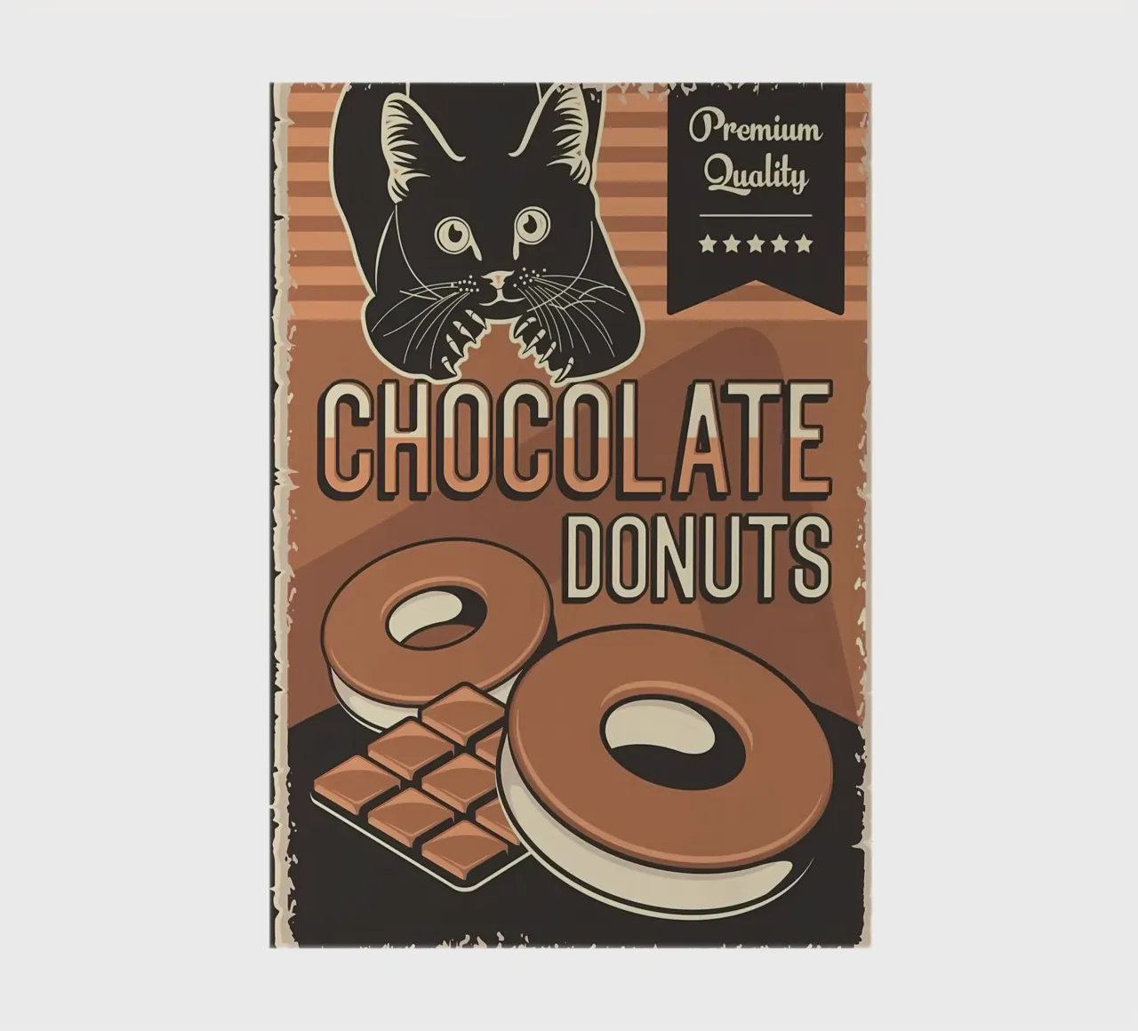 Chocolate donuts and cat notebook by Monique A Hooper