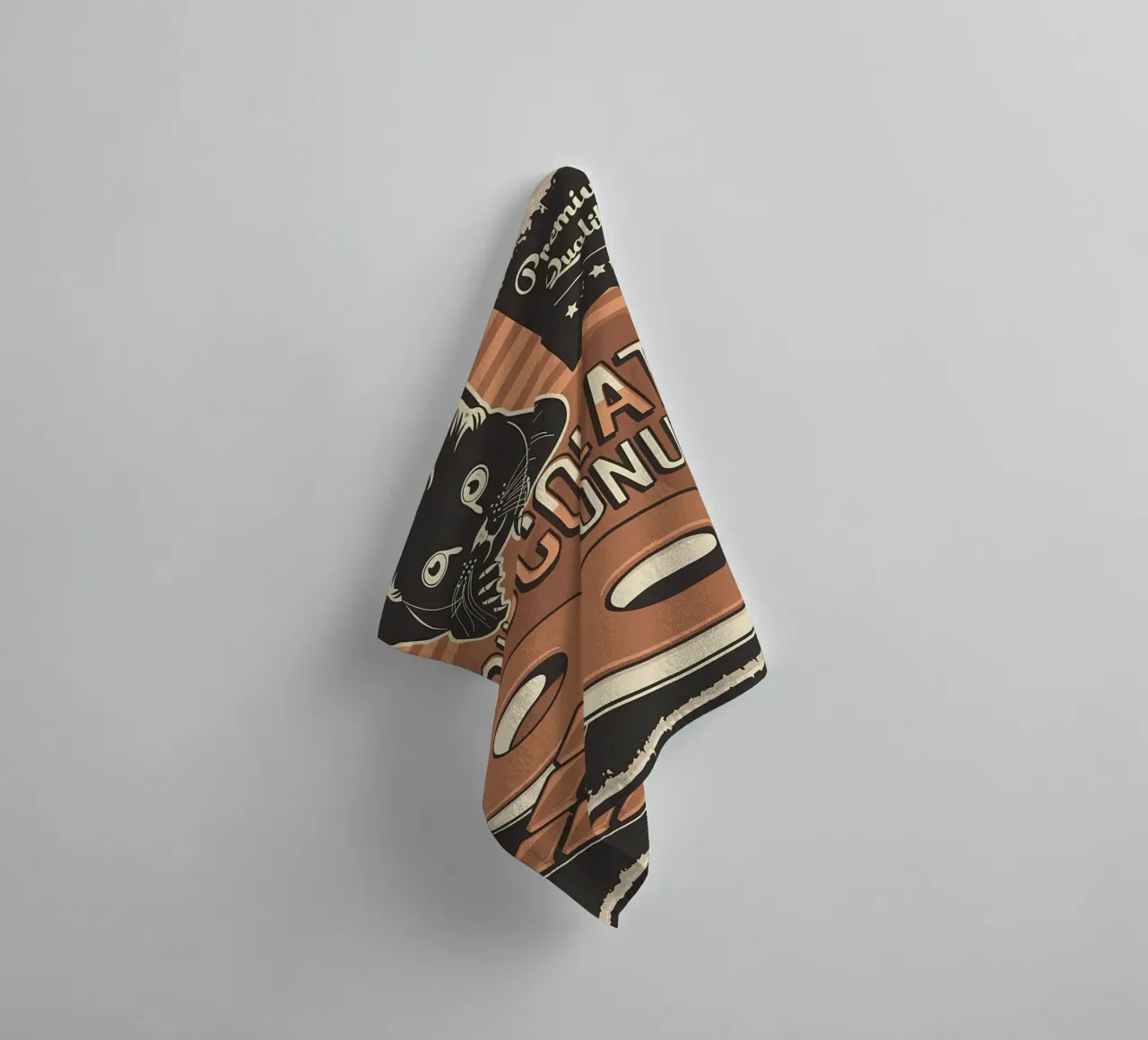 Chocolate donuts and cat towel by Monique A Hooper