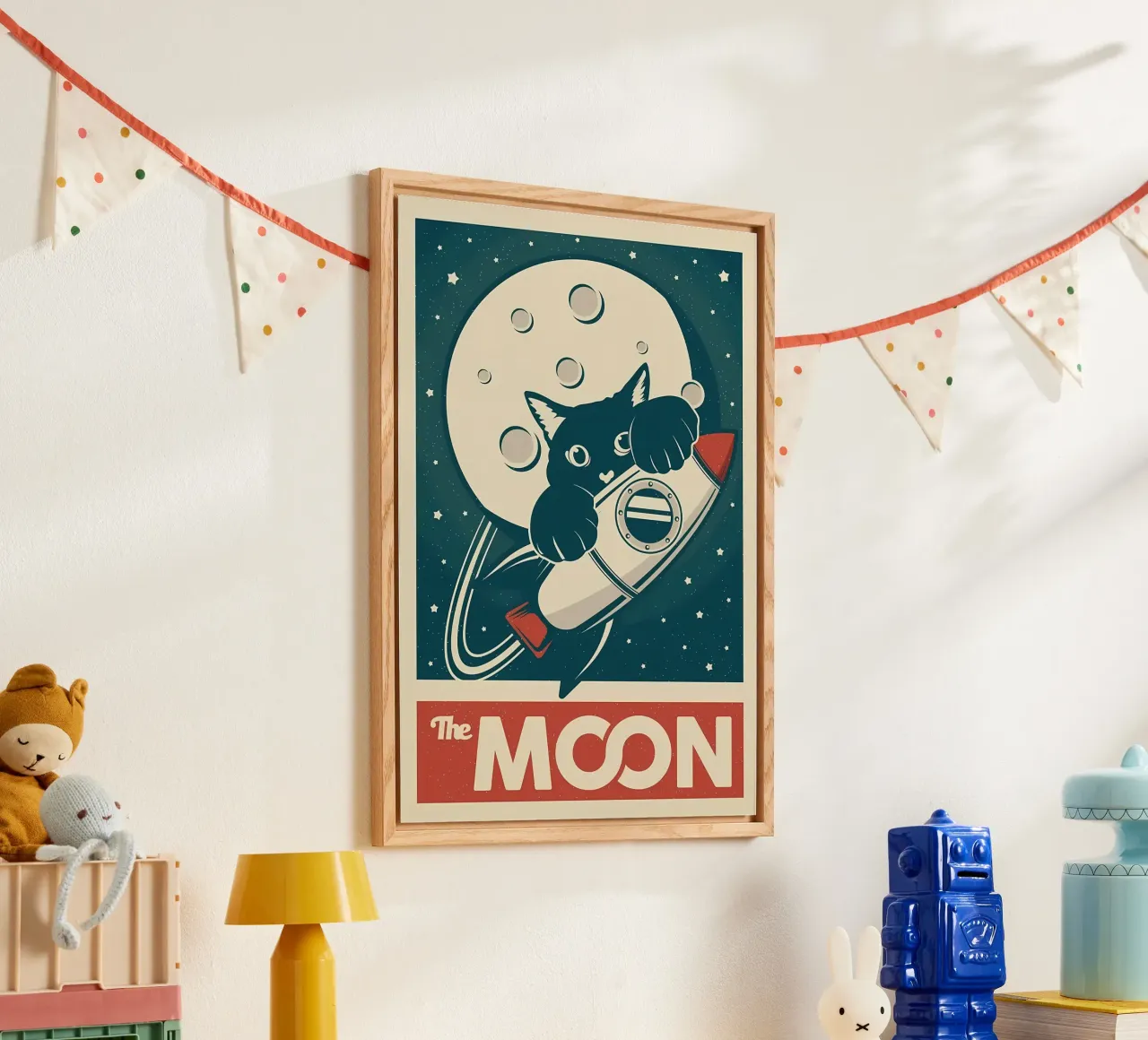 Gatto e Luna plexiglass da Monique A Hooper