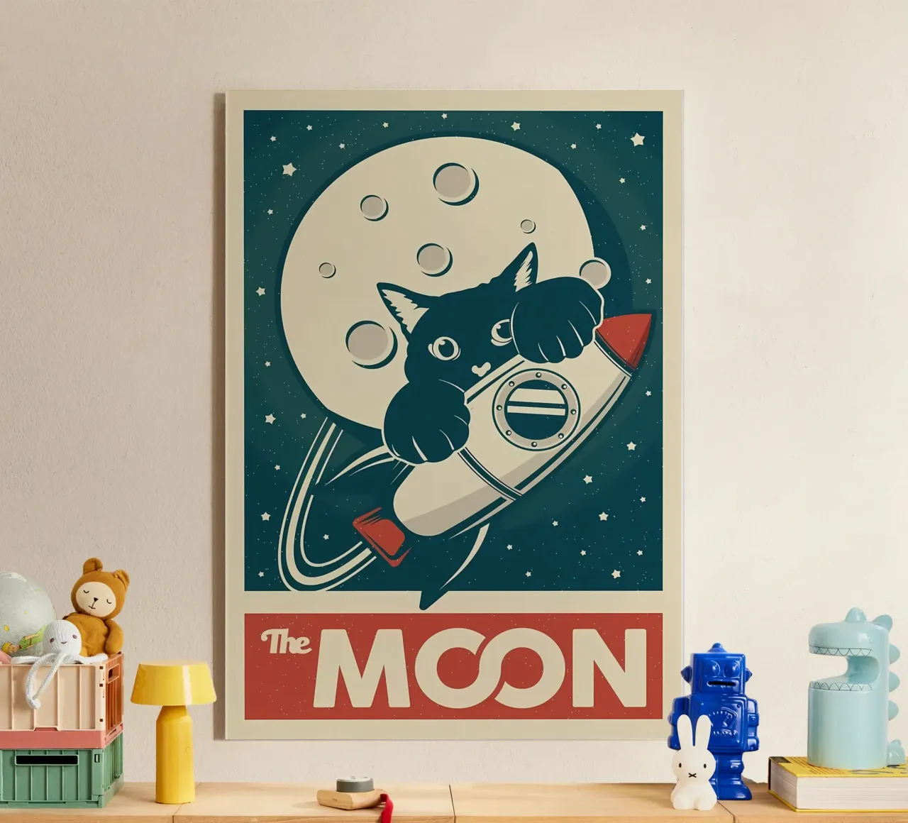 Gatto e Luna plexiglass da Monique A Hooper