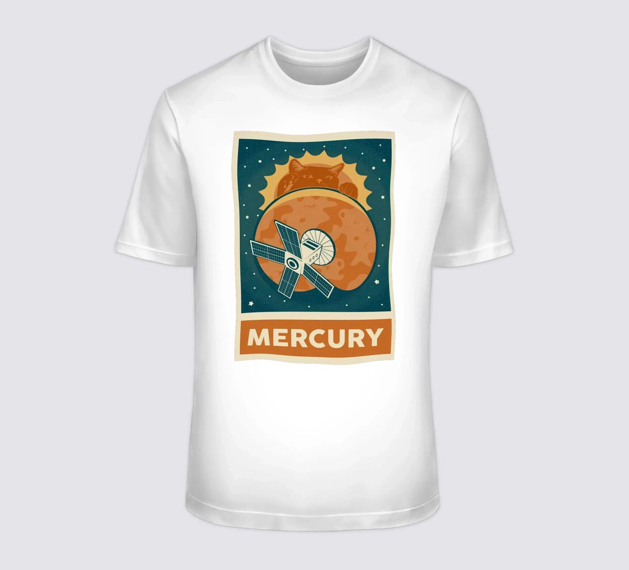 Gatto e Mercurio retrogradi t-shirt da Monique A Hooper