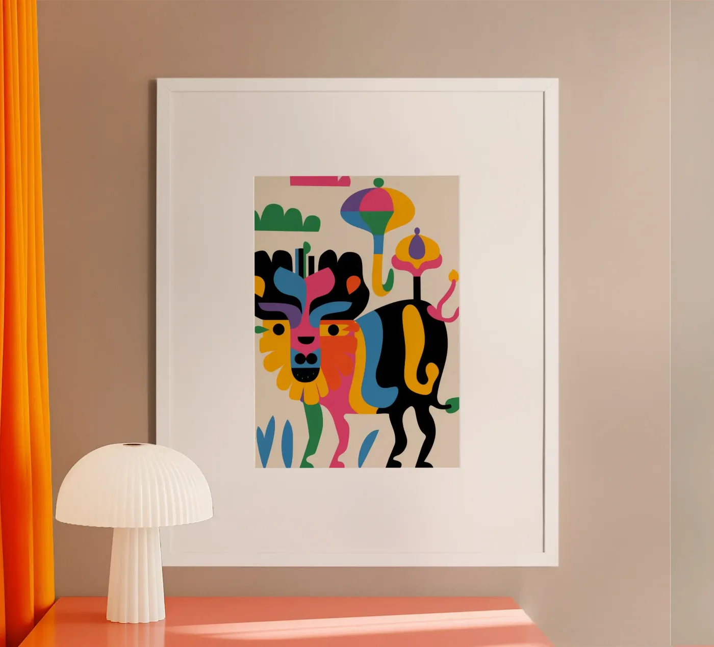 Bull and Shapes poster de Seren Liodra