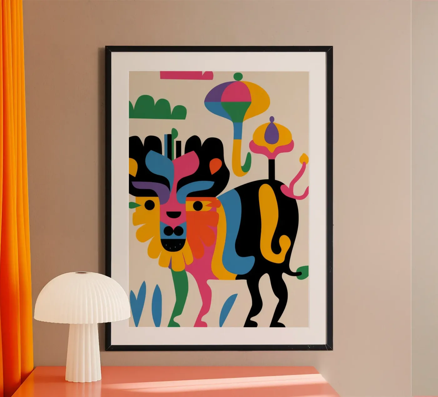 Bull and Shapes poster de Seren Liodra