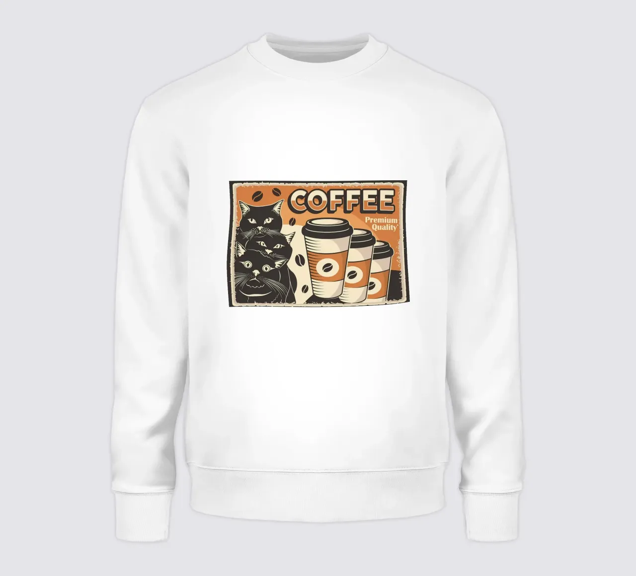 Coffee and Cats sweatshirt by Monique A Hooper
