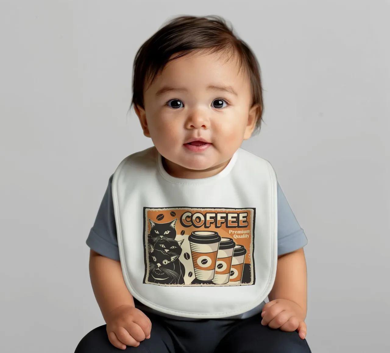 Coffee and Cats bavaglino da Monique A Hooper