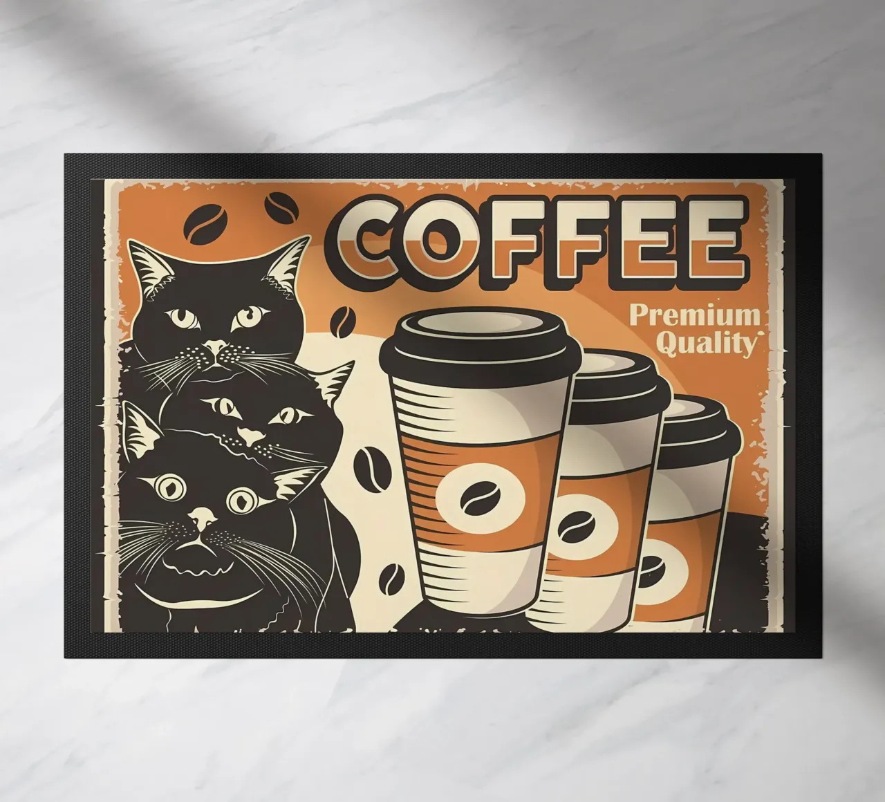 Caffè e gatti zerbino da Monique A Hooper