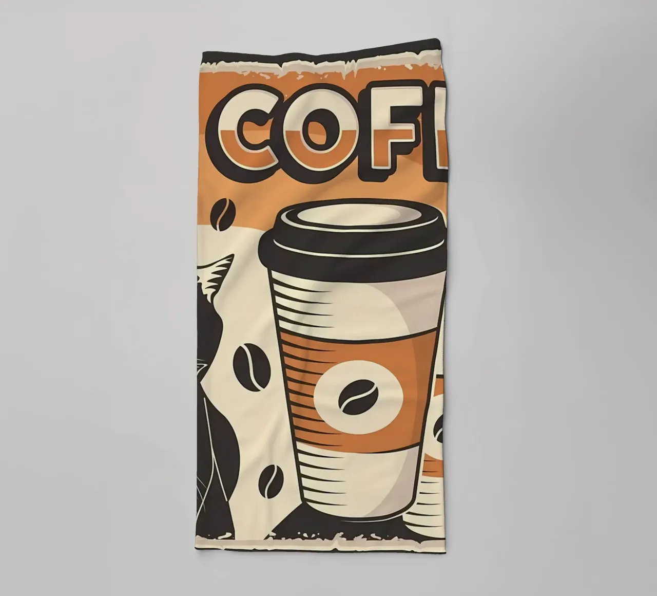 Caffè e gatti asciugamano da bagno da Monique A Hooper