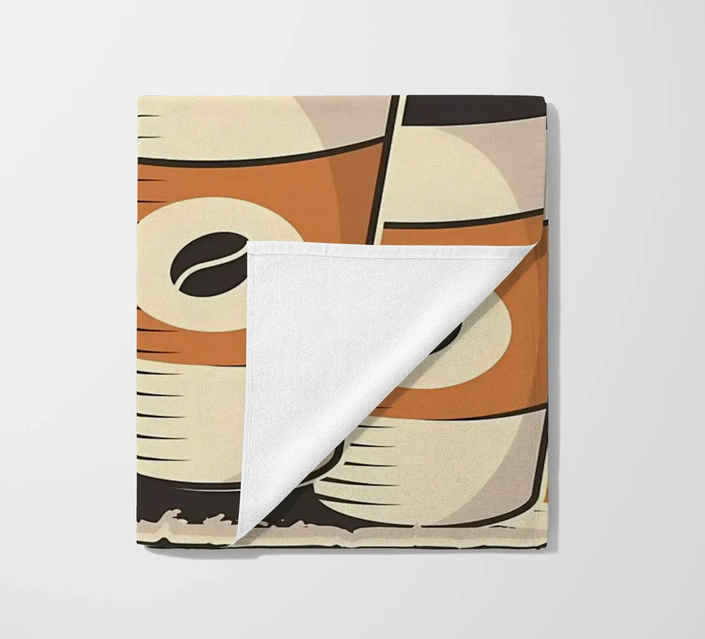 Koffie en katten strandhanddoek van Monique A Hooper