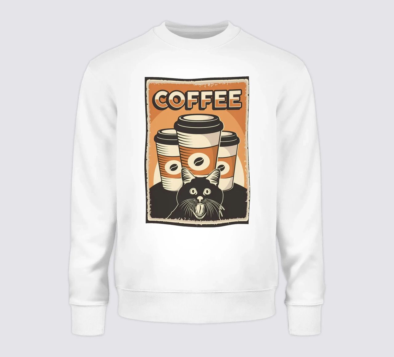 Caffè e Meme Cat felpa da Monique A Hooper