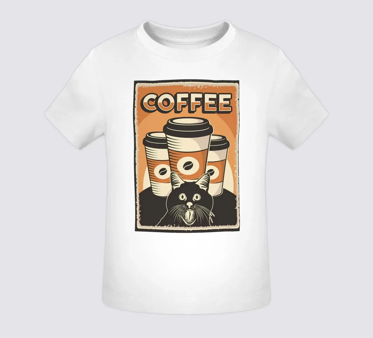 Caffè e Meme Cat maglietta neonato da Monique A Hooper