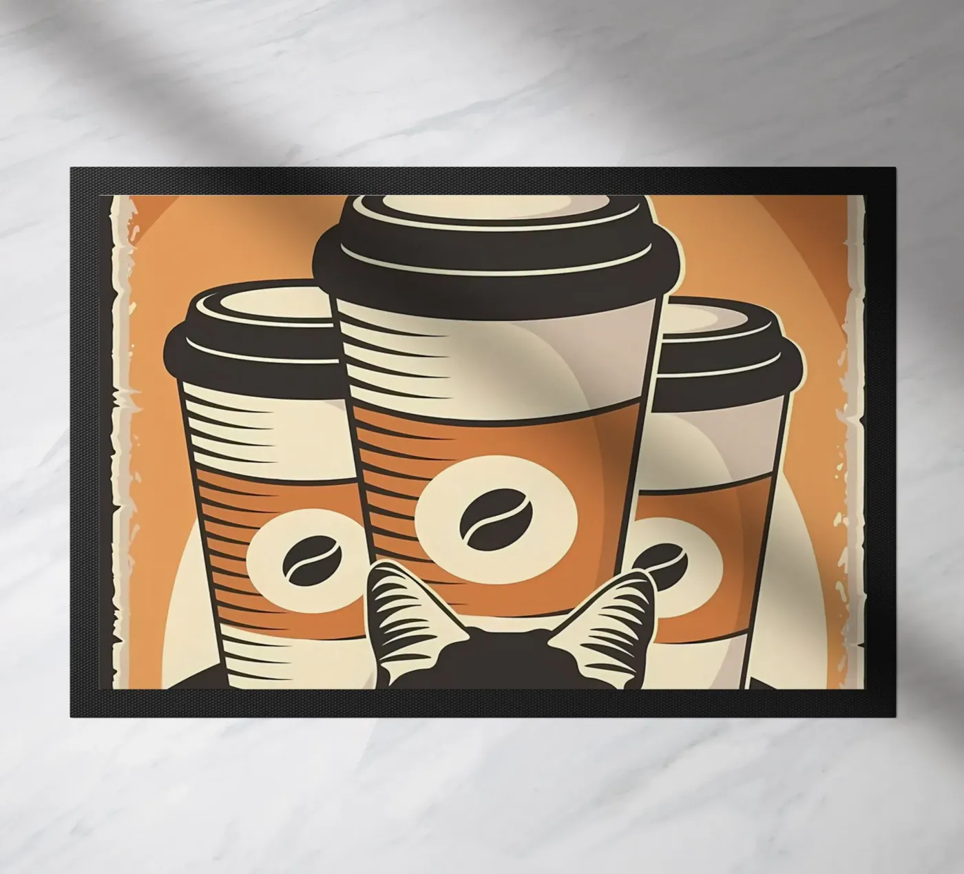 Caffè e Meme Cat zerbino da Monique A Hooper