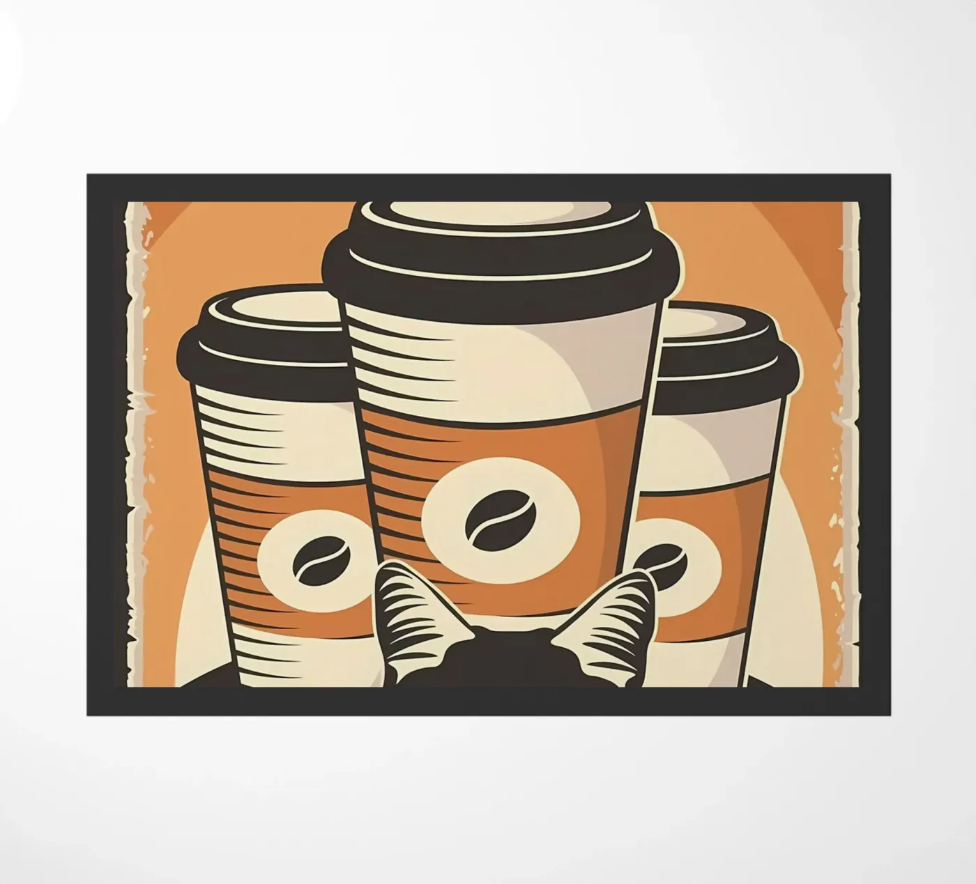 Caffè e Meme Cat zerbino da Monique A Hooper