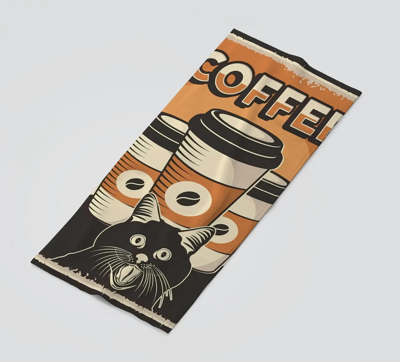 Caffè e Meme Cat telo mare da Monique A Hooper