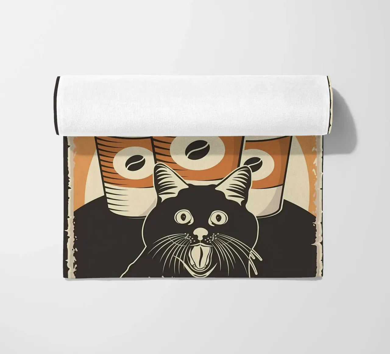 Caffè e Meme Cat telo mare da Monique A Hooper