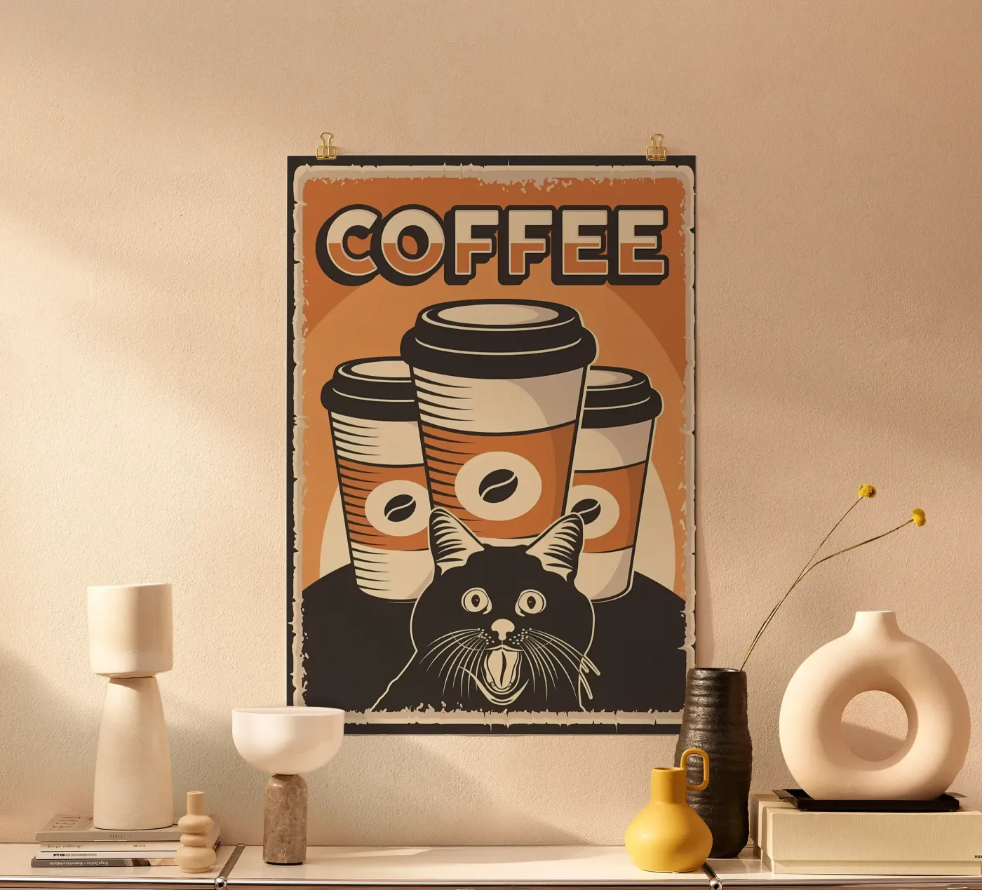Coffee and Meme Cat poster da Monique A Hooper