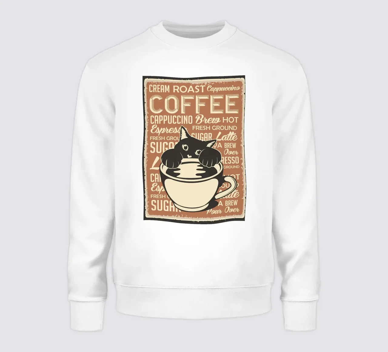 Gatto e caffè 4 felpa da Monique A Hooper