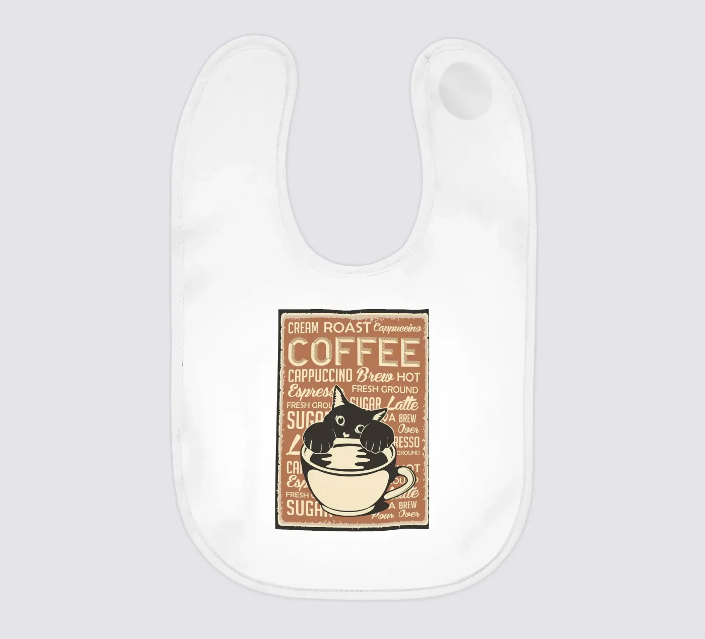 Cat and Coffee 4 bavaglino da Monique A Hooper