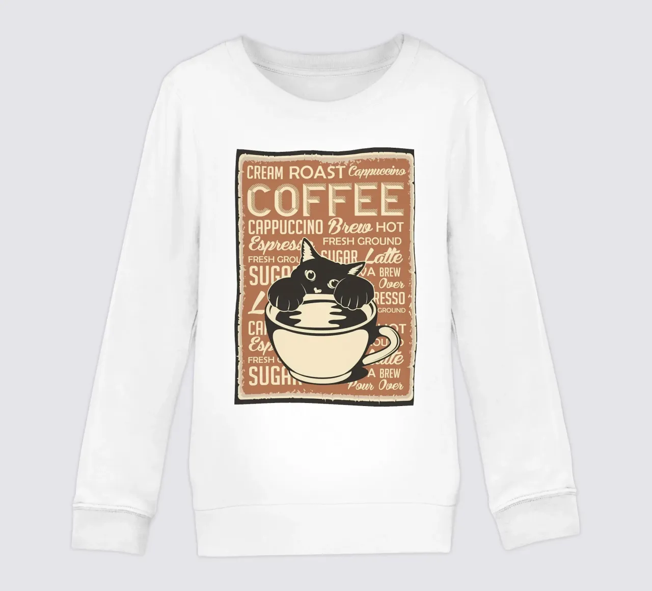 Gatto e caffè 4 felpa bambino da Monique A Hooper