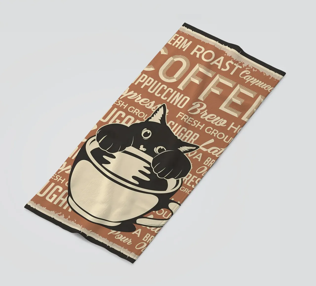 Gatto e caffè 4 telo mare da Monique A Hooper