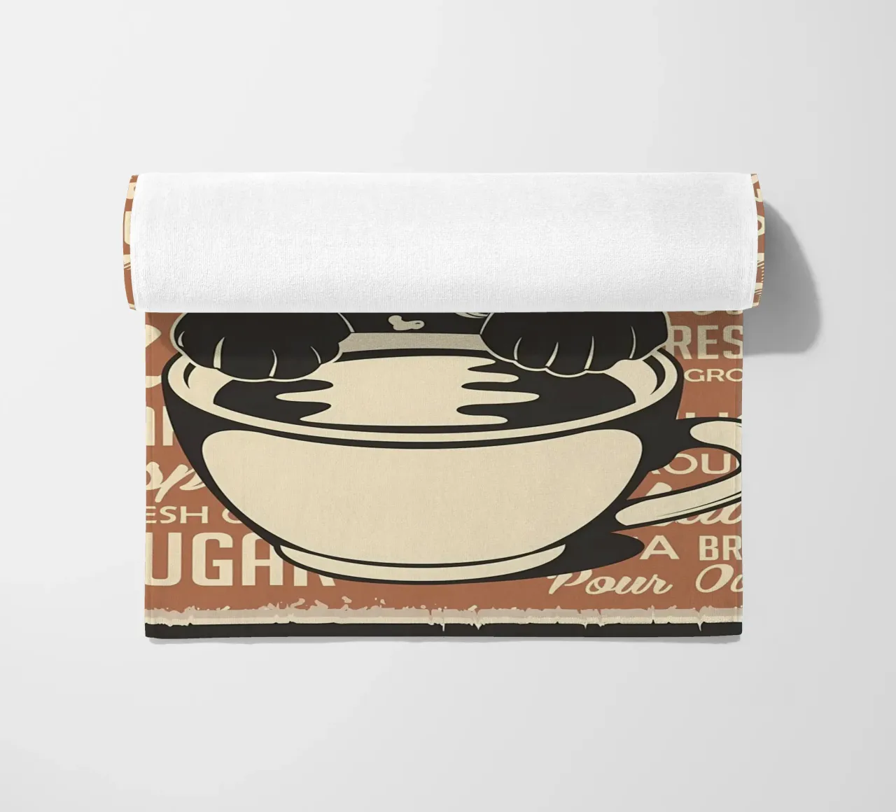 Gatto e caffè 4 telo mare da Monique A Hooper