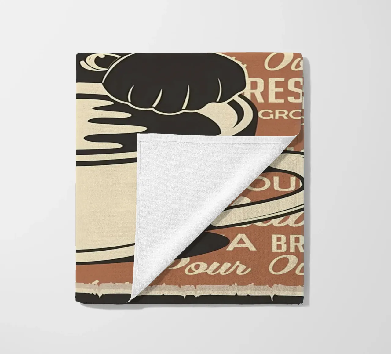 Gatto e caffè 4 telo mare da Monique A Hooper