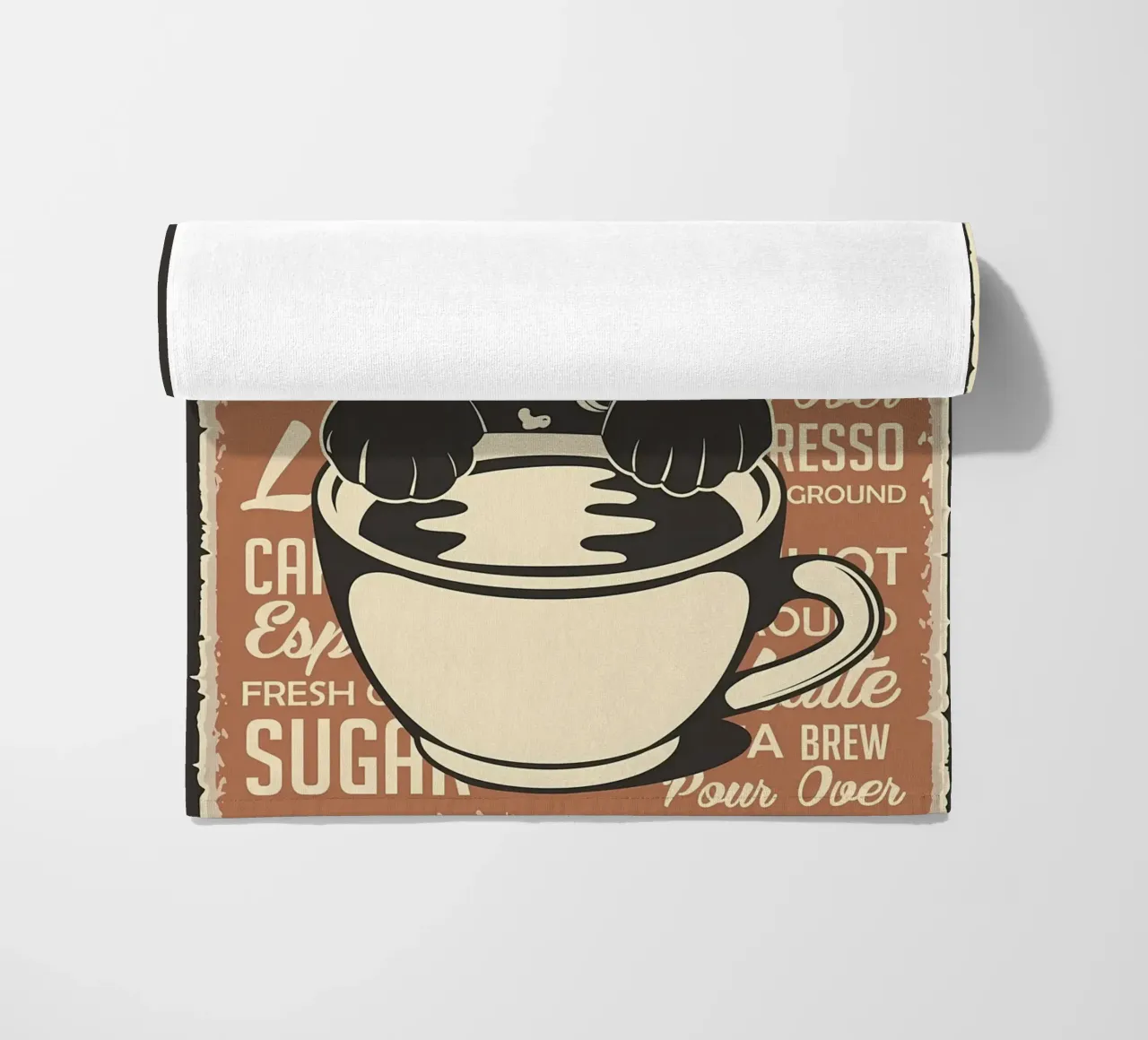 Gatto e caffè 4 telo mare da Monique A Hooper