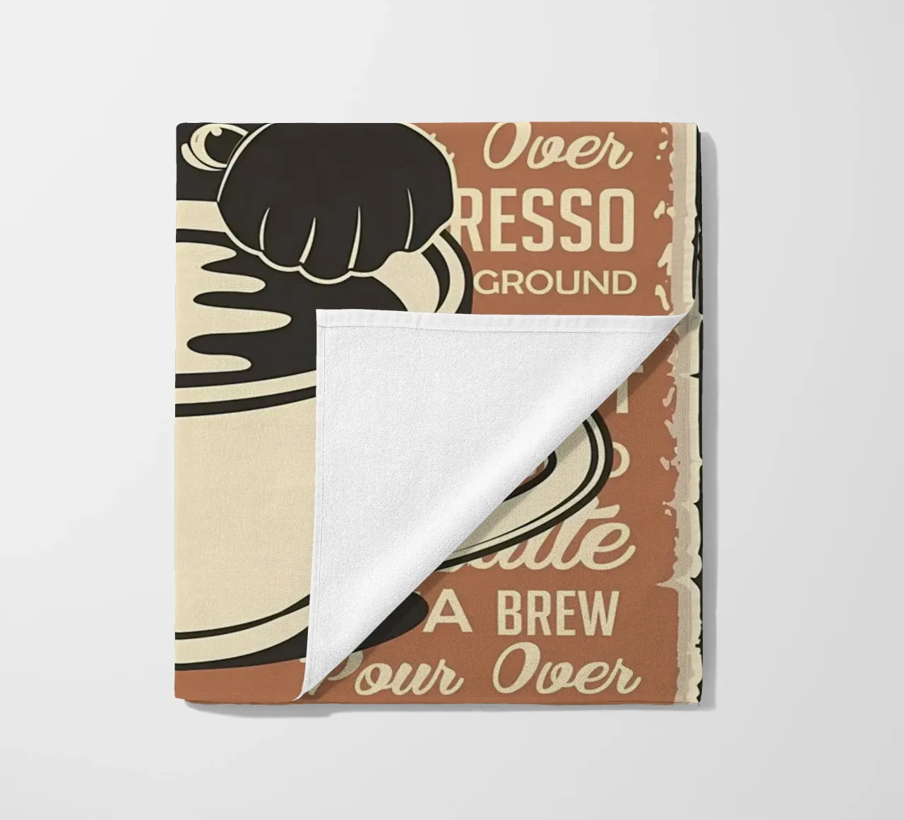 Gatto e caffè 4 telo mare da Monique A Hooper