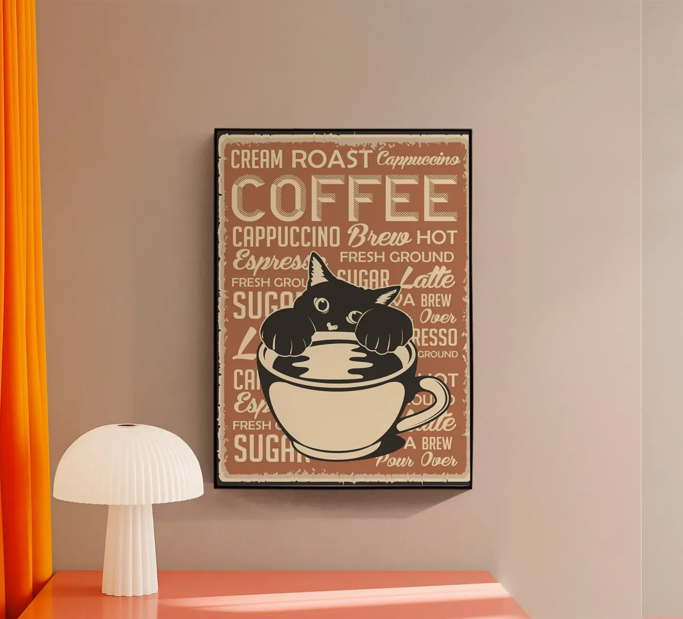 Cat and Coffee 4 Acryl-Glas von Monique A Hooper