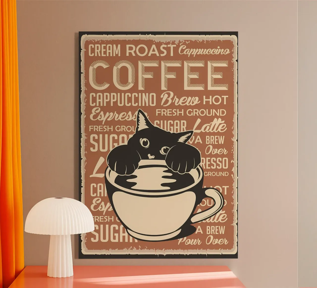 Gatto e caffè 4 plexiglass da Monique A Hooper